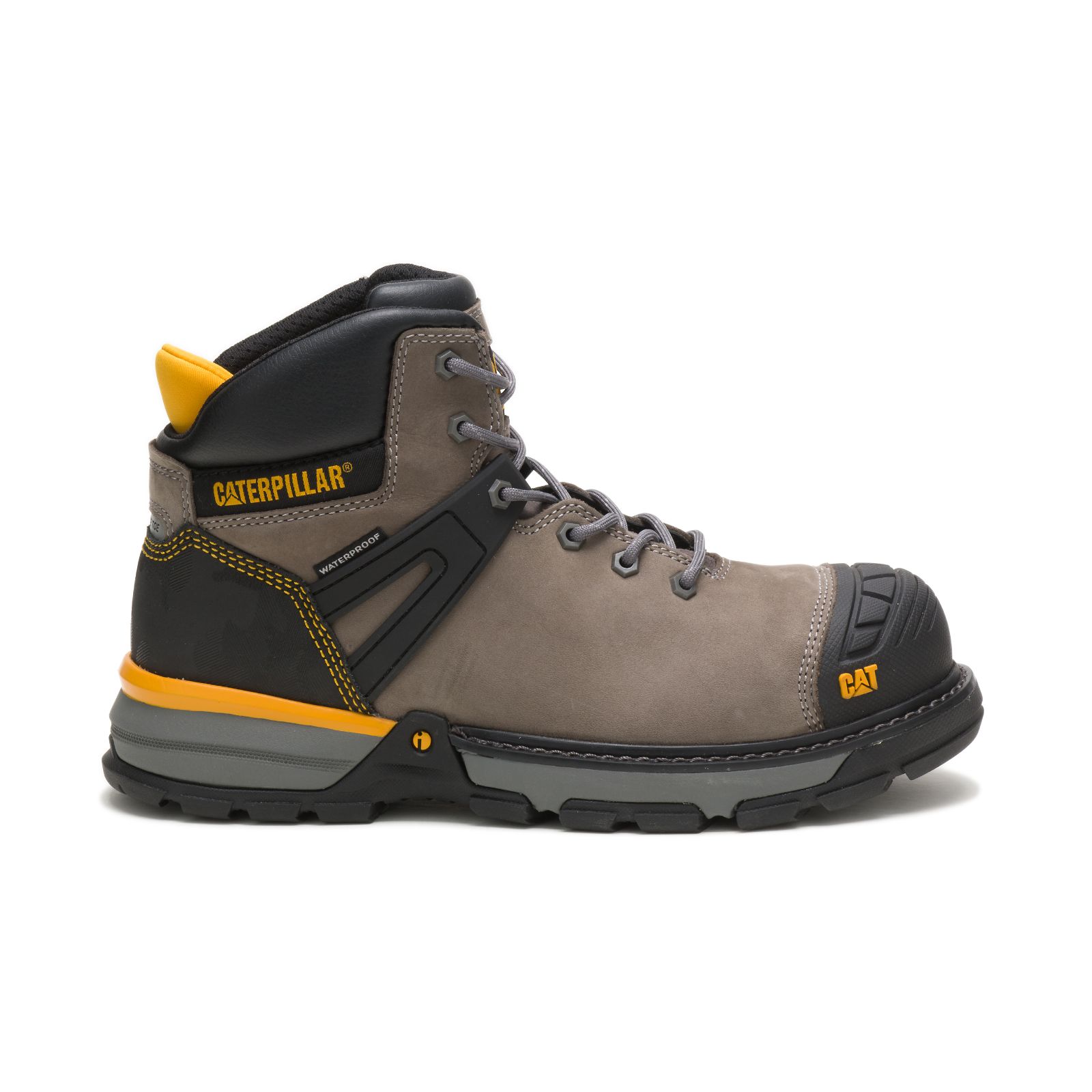 Caterpillar Boots Online - Caterpillar Excavator Superlite Waterproof Nano Toe Csa Mens Work Boots Brown/Black (835460-QSZ)